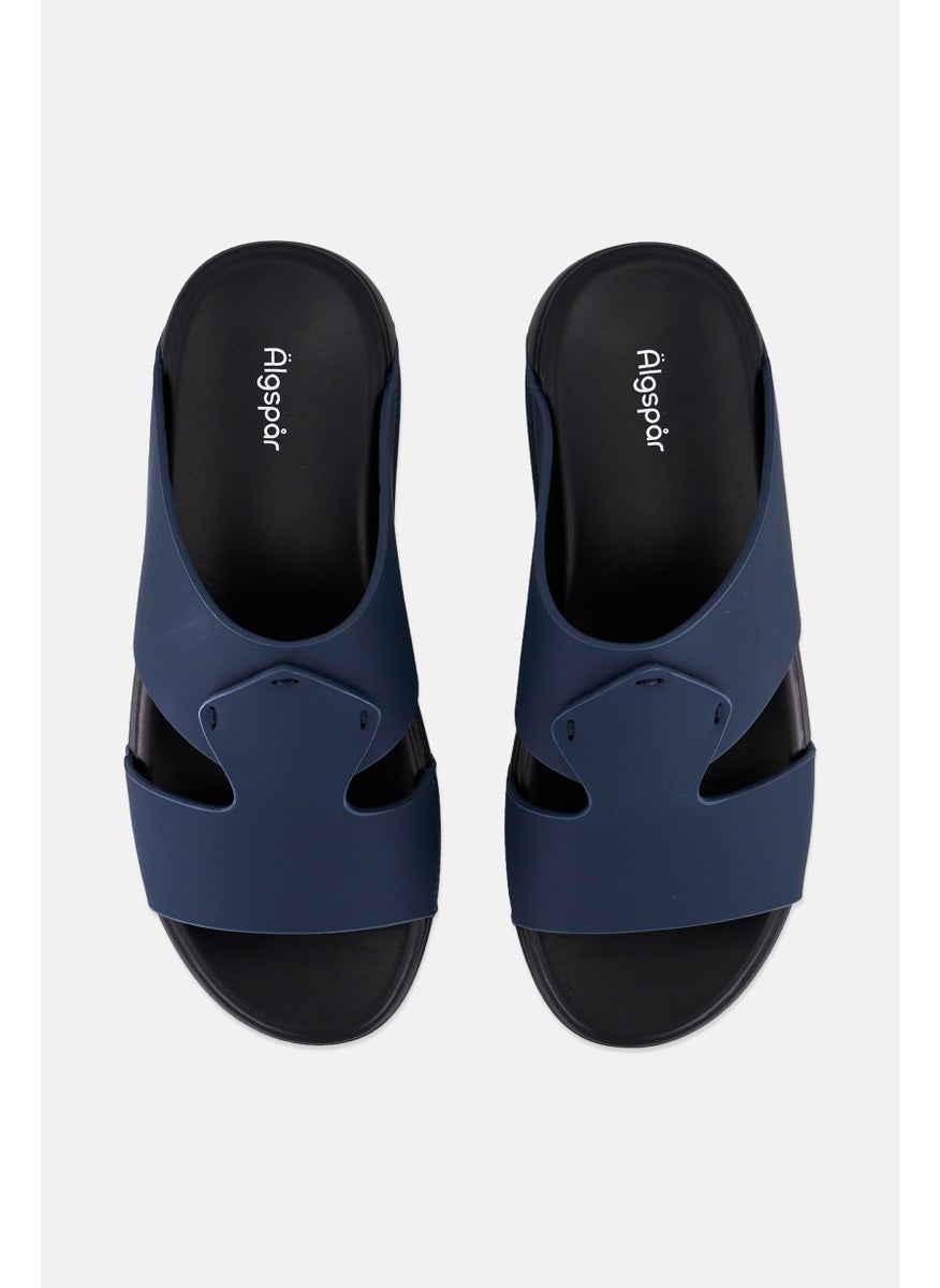Algspar Men Slip On Arabic Sandals, Navy  - Image 3