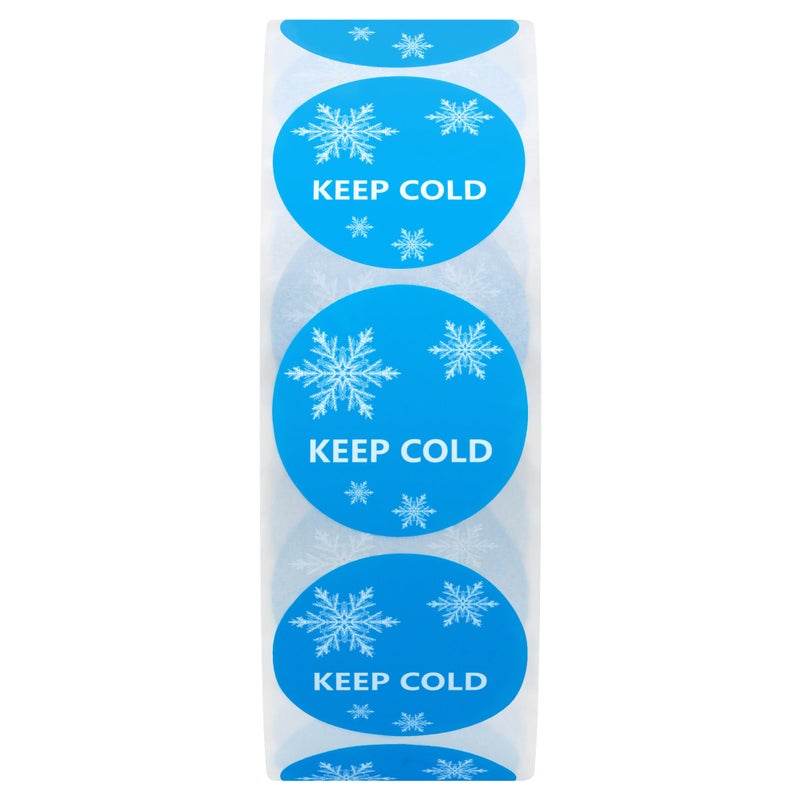 Hybsk 1 inch Keep Cold Freezer Stickers with Snow Total 1,000 Labels Per Roll - Image 3