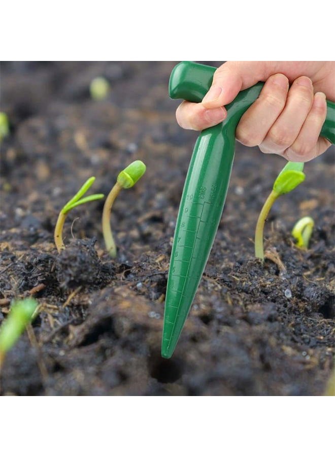 cozyou 4 Pack Adjustable Hand Hold Sowing Seeds Dispenser, Seedlings Dibber and Widger Hole Puncher Garden Hand Tool Sets - Image 3