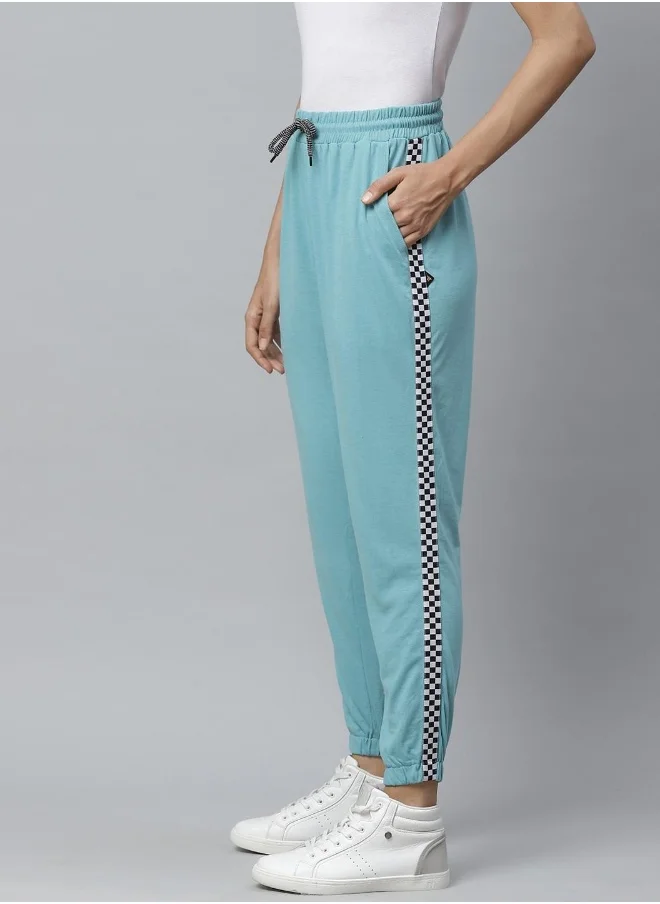 Hubberholme Sky Blue Track Pants For Women