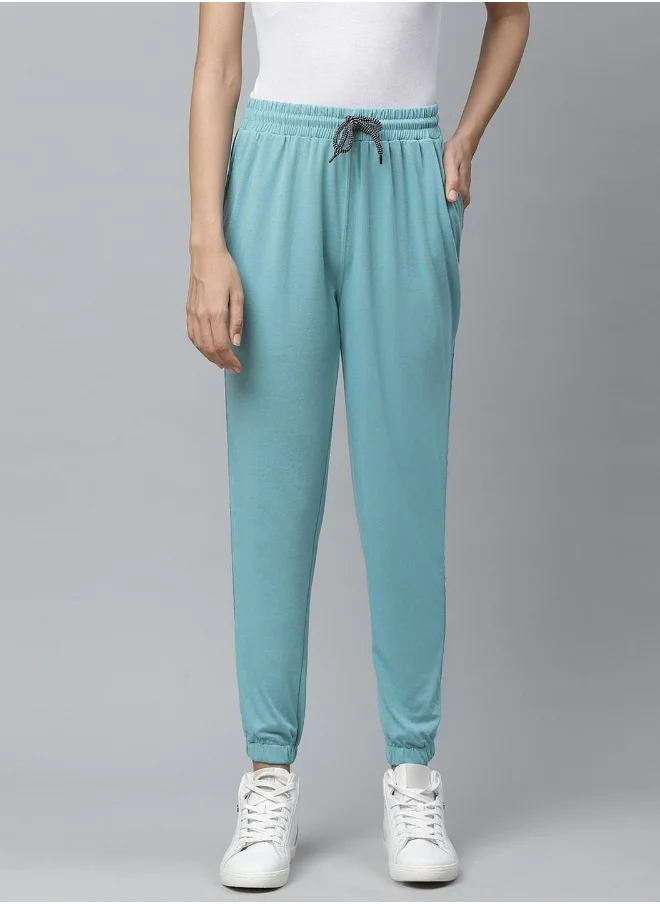 Hubberholme Sky Blue Track Pants For Women