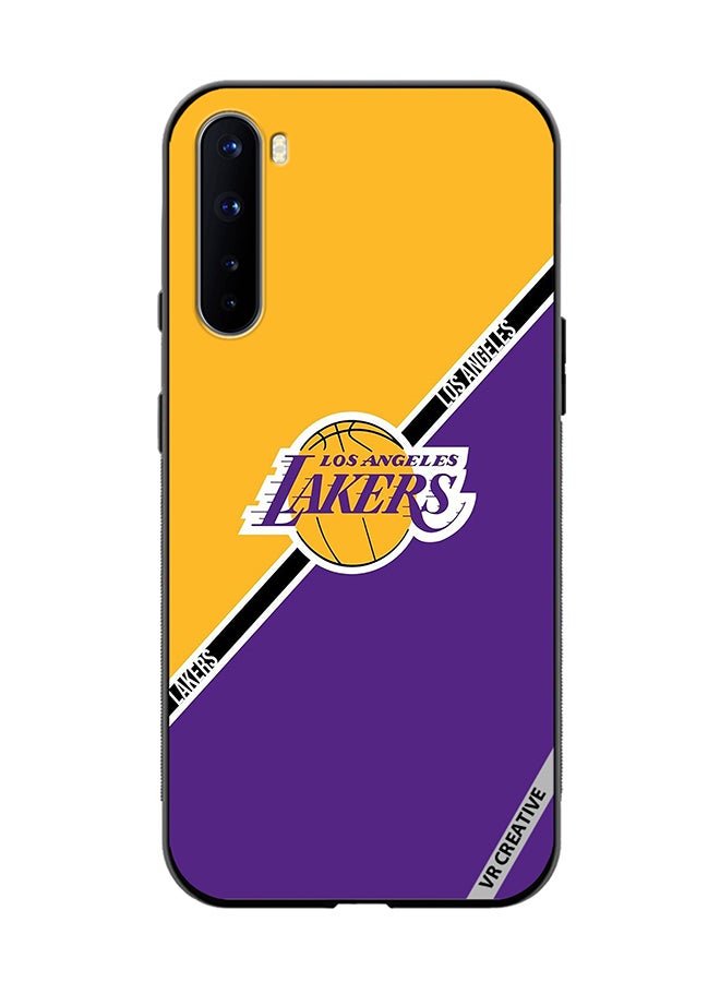 VR CREATIVE Protective Case Cover For OnePlus Nord Los Angeles Lakers Design Multicolour - Image 1