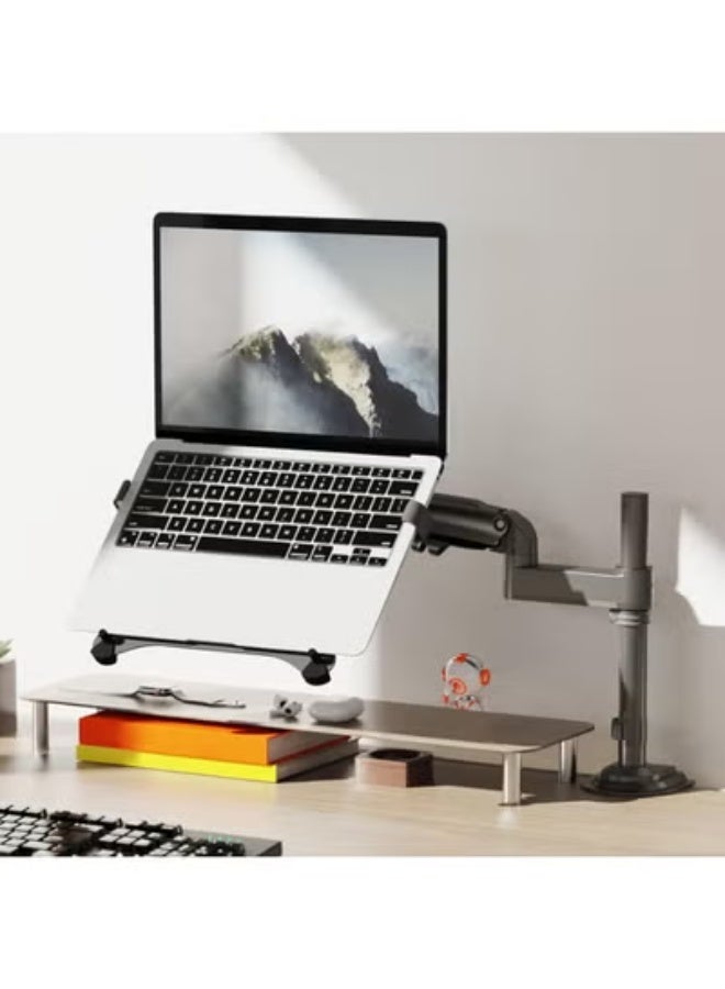 Laptop and Monitor Desk Mount Arm – Adjustable Tray for 10"–17" Laptops & 17"–30" Screens – Metal Construction - Image 4