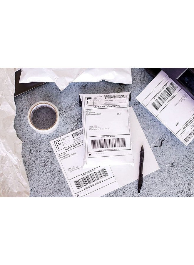 Premium Label Supply White Sticker Half Sheet Labels - 8.5" X 5.5" - Laser/Inkjet Compatible - (2 Labels/Sheet), 25 Sheets - 50 Total Adhesive Labels - Image 2