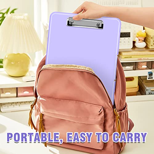 ANZNKU Storage Clipboard Heavy Duty, Clipboard with Storage 13x9.6 inches, Side Opening Plastic Clipboards, Nursing Clip Board Foldable, Letter Size Smooth Writing for Work, Study(Light Purple) - Image 5