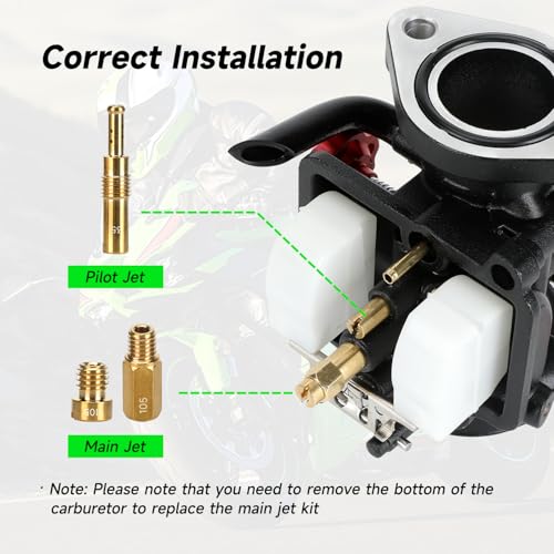 XIKOBY 40PCS Carburetor Main Jet Slow Pilot Jet Kit Compatible with Keihin PE PWK CVK OKO KOSO Polini Carb Dirt Bike ATV Quad 4 Wheeler Go Kart, Include 30PCS Main Jet and 10PCS Pilot Jet Accessories - Image 2
