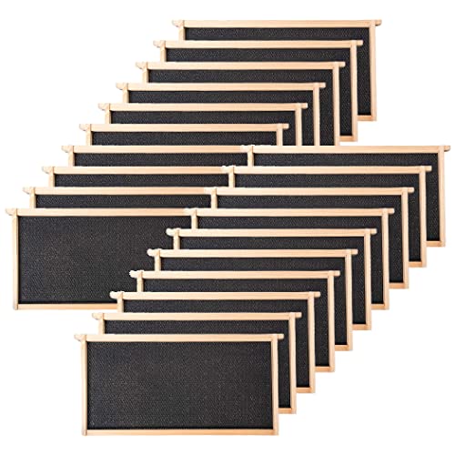 Beehive Frames 20Pack Bee Hive Frame with Waxed Foundation Sheet Unassembled Beehive Frames 918Inch
