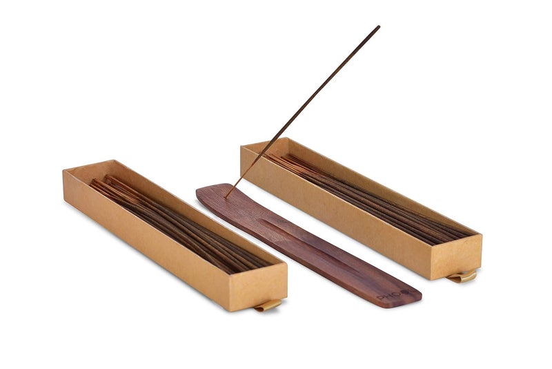 PHOOL LUXURY INCENSE PHOOL LUXURY INCENSE Pack Of 2 Natural Incense Sticks Aromatherapy Pack 80 Organic Agarbatti Sticks Tea Tree Lemongrass Special Navratri Gudi Padwa Pack Free Wooden Stand - Image 3