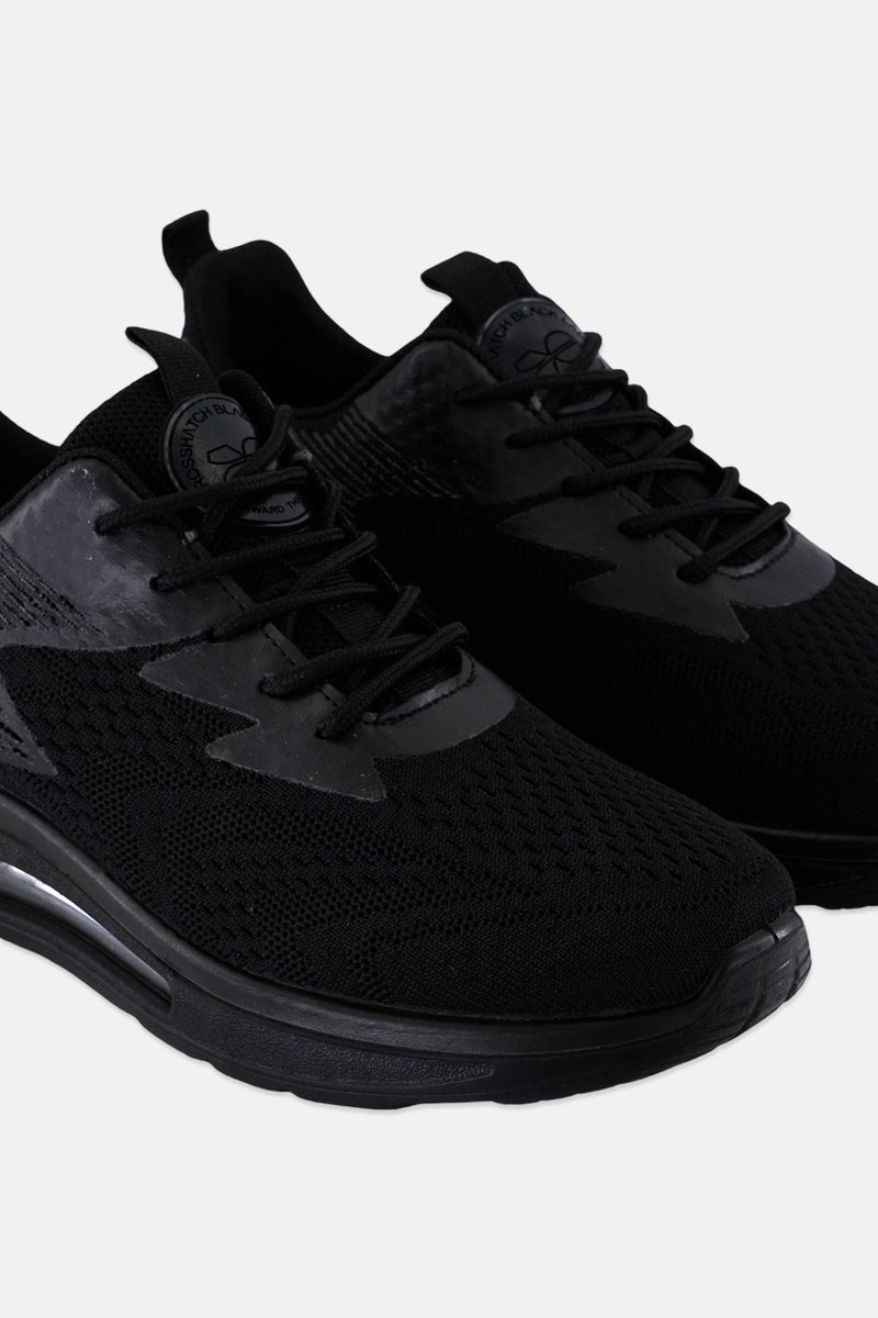 CROSSHATCH أحذية تدريب رجالية تشيلترن مزودة بأربطة، سوداء - Image 4