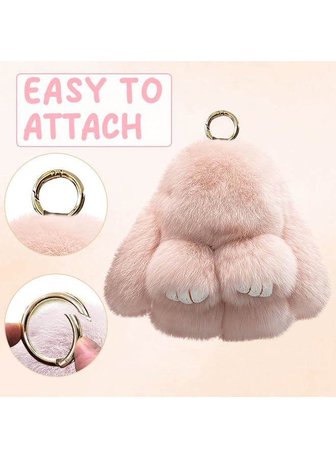 Lucift Bunny Lulu Keychain, Pink, Cute Bunny Plush Keychain With Exquisite Box, For Christmas Gifts - Image 2