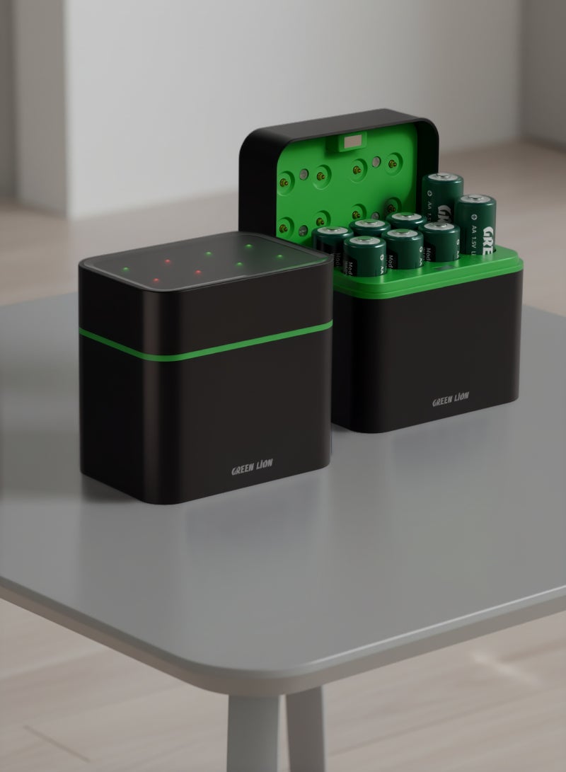 GREEN LION Rechargeable AA Batteries 8-Pack with USB-C Charging Dock 1970mAh 1.5V Li-ion 1200 Cycles GRB-11 - Image 3
