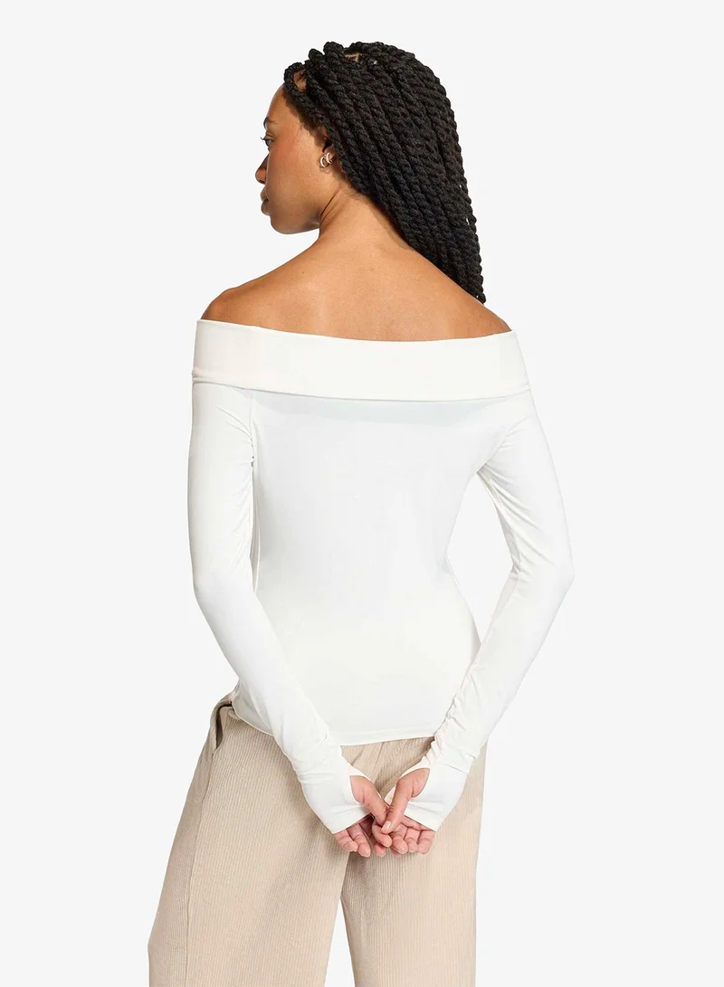 adidas Originals  Off-Shoulder T-Shirt for Women | Best Price UAE