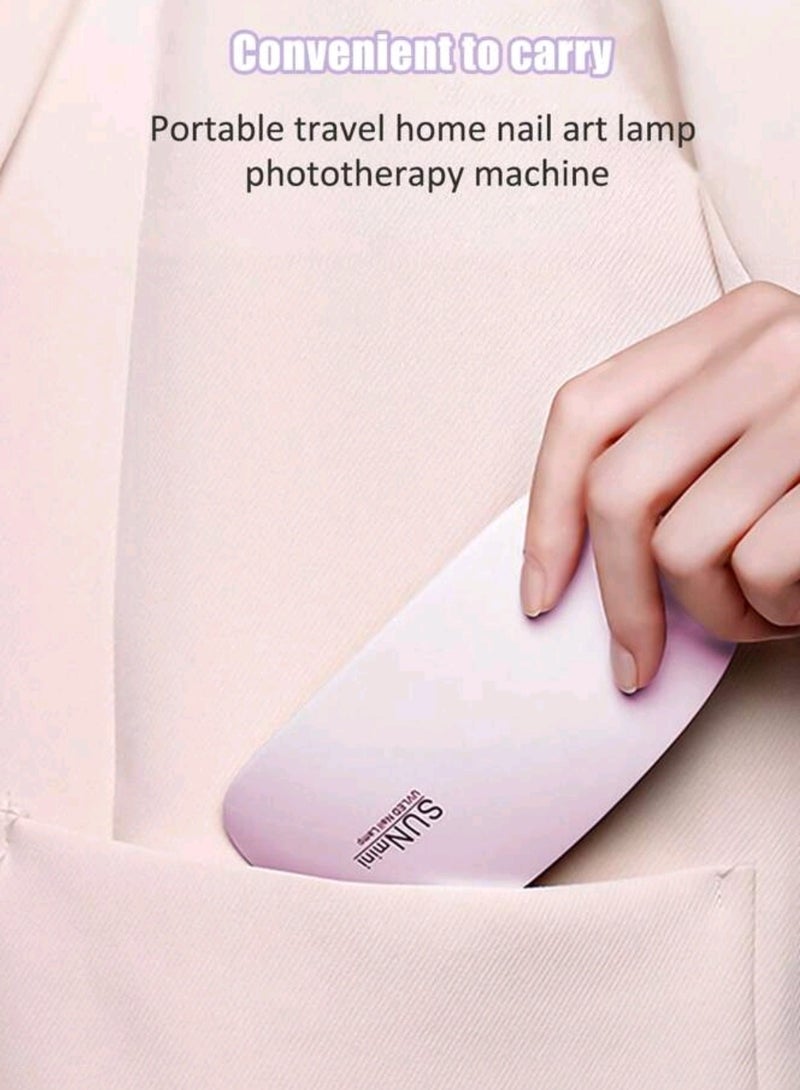 UV LED Nail Dyer Mini Gel Nail Lamp Portable Curing Lamp For Gel Nail Polish, Professional Salon Finger Toe Lights, Home DIY