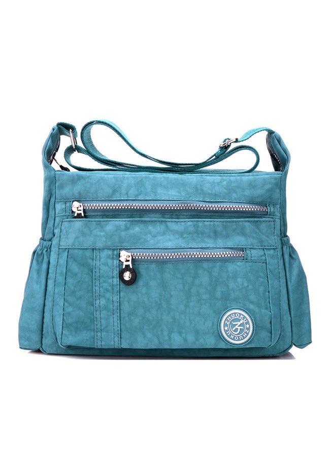 Supply Women's Bag Fashion Waterproof OxFord Cloth Women's Shoulder Messenger Bag Lightweight Casual Backpack-Color:Lake Blue  - Image 2