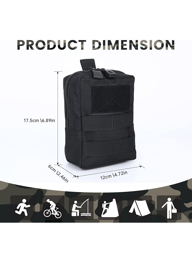 Excefore 2pcs Tactical Molle Pouch EDC Utility Gadget Outdoor Men Waist Bag with Phone Belt Clip Holder Holster for Outdoor Hunting Camping Hiking Trekking - Image 5