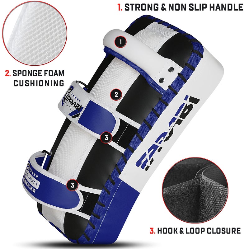 Farabi Sports Thai pad, Kickboxing Kick pad, Kick Training Strike Shield MMA Muay Thai pad Curved (1xUnit) - Image 5