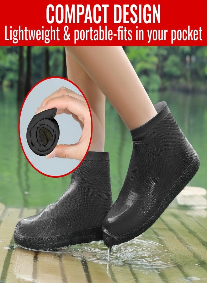 Galashield Rain Shoe Covers | Waterproof Shoe Covers for Men Women | Reusable Galoshes Overshoes, Black, Medium - Image 3
