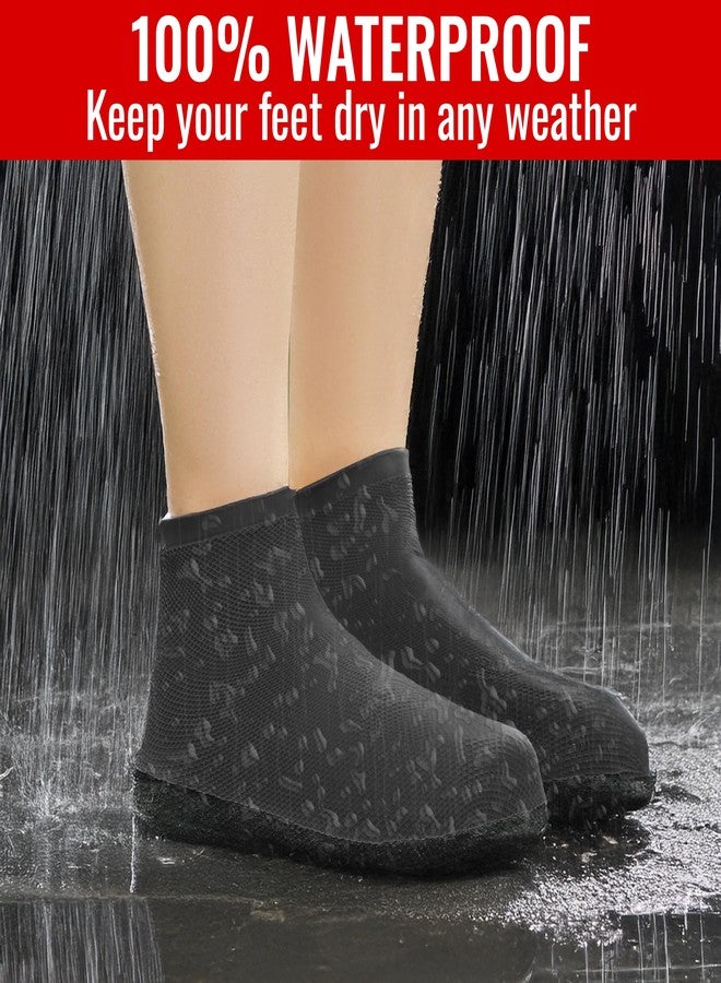 Galashield Rain Shoe Covers | Waterproof Shoe Covers for Men Women | Reusable Galoshes Overshoes, Black, Medium - Image 2