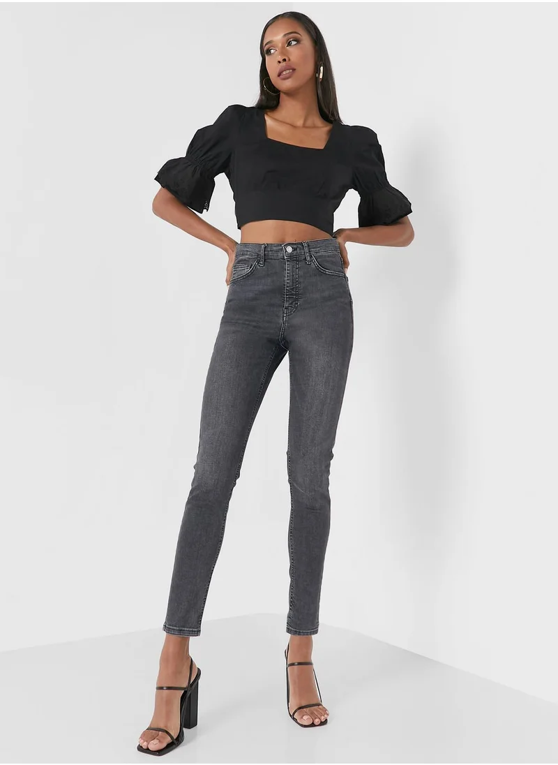 VERO MODA Square Neck Knot Detail Crop Top