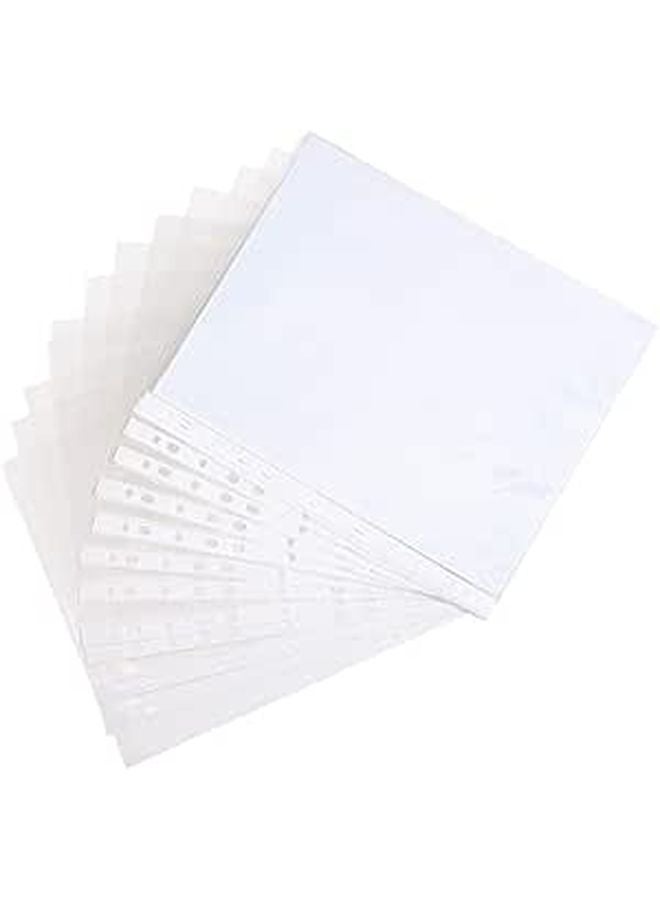 200 Sheets 11 Hole A4 Plastic Sheet Protectors Acid Free Thickened Page Sleeves for Binder - Image 1
