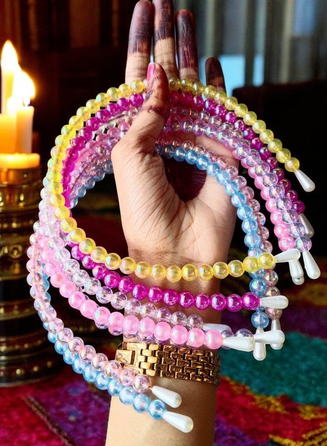 أم بي كيه بيرفكت أطواق شعر مطرزة من إم بي كيه بيرفكت، إكسسوارات شعر للنساء والفتيات، متعددة الألوان، عبوة من 6 قطع - Image 3