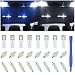 iFunyLED 24 Pieces Dome Light LED Car Interior Bulb Kit Set 194 T10 DE3175 578 31mm 42mm Bulbs Interior Replacement Lights for Car Map License Plate Door Side Marker Cornering Trunk WhiteIce Blue - Image 2