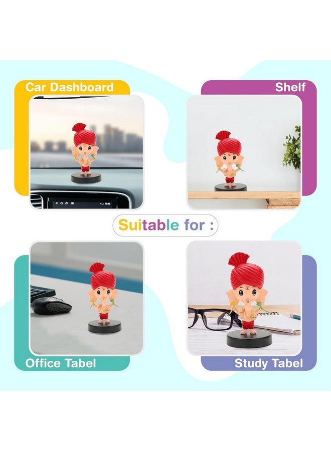 نيجي ألعاب غانيش الهزازة للأطفال | ديكورات منزلية، ولوحة قيادة سيارة، وطاولة مكتب | تمثال إلهي للمهرجانات | ديوالي | هدية عيد ميلاد للأطفال والعائلة والأصدقاء - Image 2