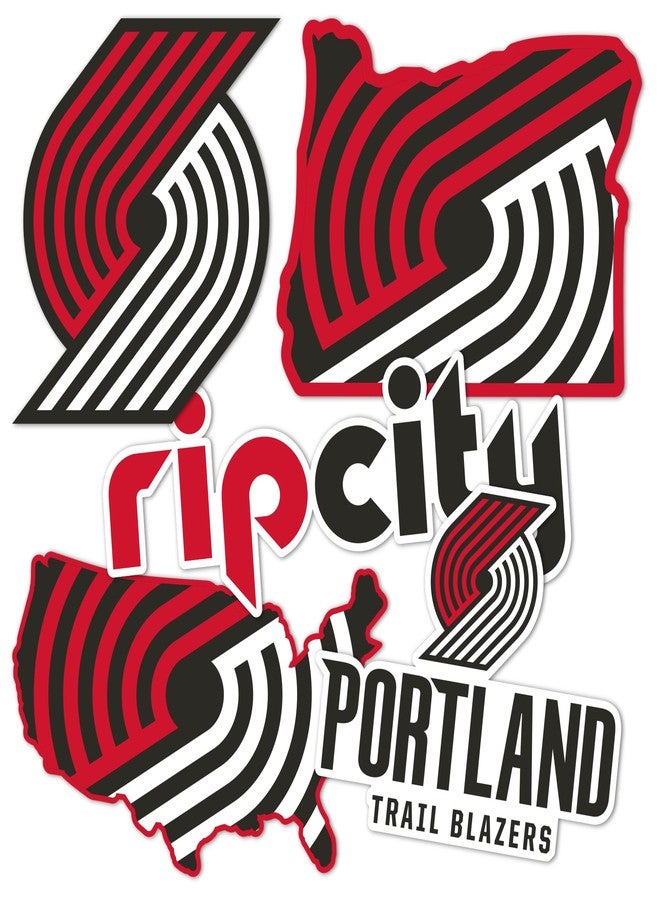 Desert Cactus Portland Trailblazers Sticker NBA Officially Licensed Sticker Vinyl Decal Laptop Water Bottle Car Scrapbook (Type 2-3) - Image 1