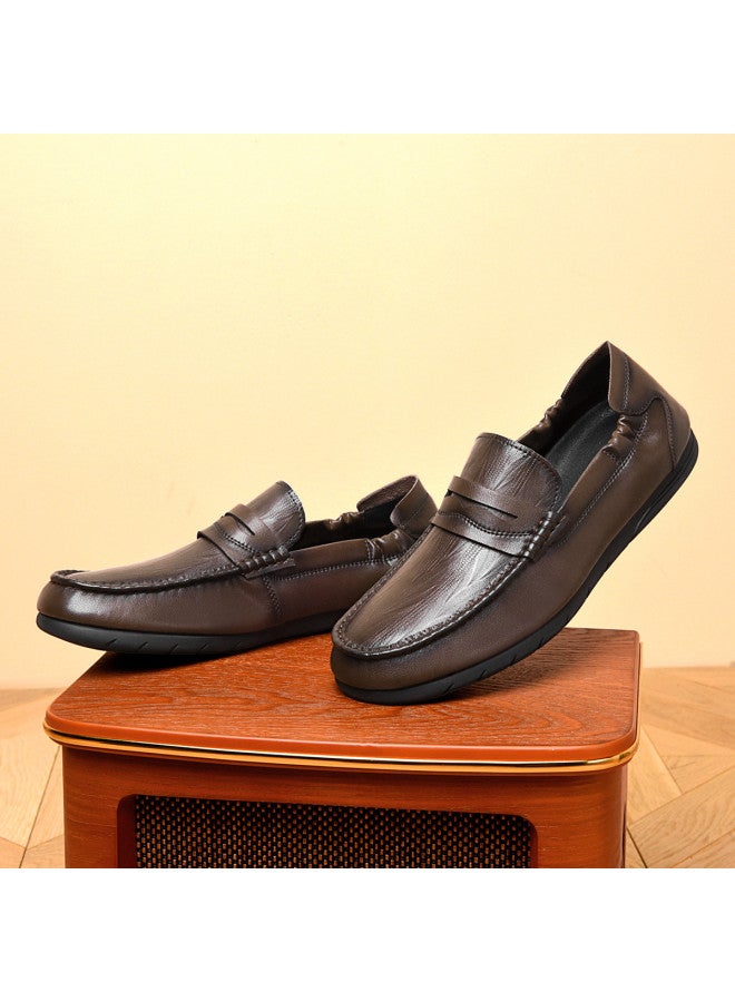 HLA Men's Leather Shoes 2025 New Collection, Simple And Stylish Casual Leather Shoes For Men, Loafers Slip-on Casual Shoes - Image 4