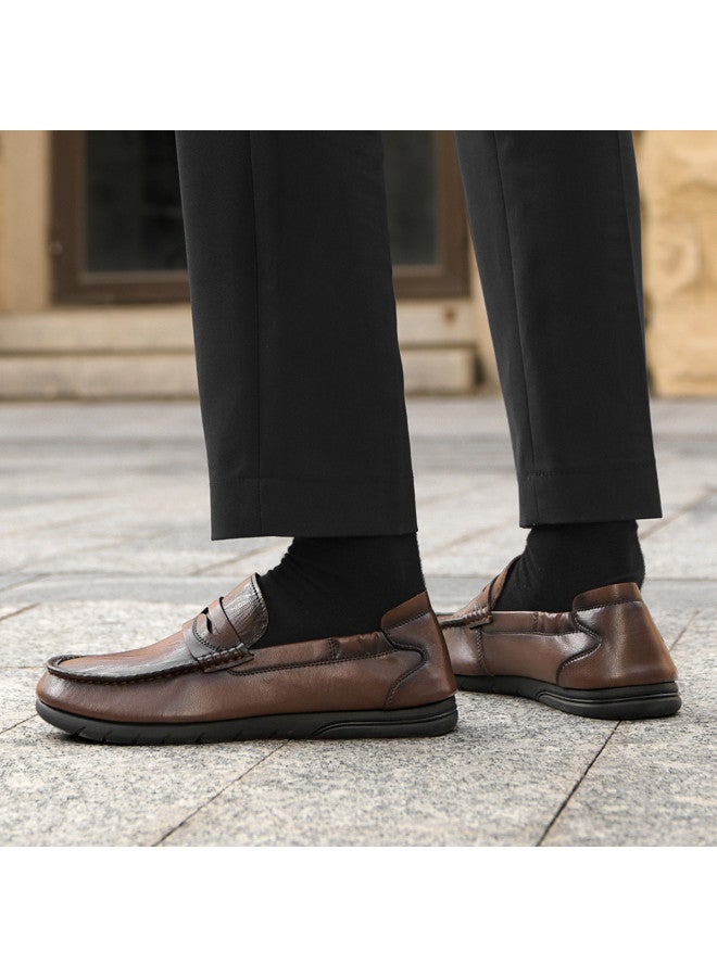 HLA Men's Leather Shoes 2025 New Collection, Simple And Stylish Casual Leather Shoes For Men, Loafers Slip-on Casual Shoes - Image 5