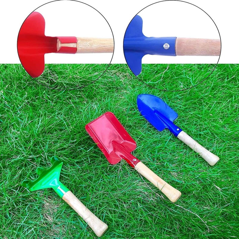 SQUICKLE 3 Piece Gardening Flower Planting Tool Set || Physical & Mental Growth Toy || Gardening Tool with Sturdy Wooden Handle || Garden Kit for Boy and Girl (Garden Tools) - Image 5