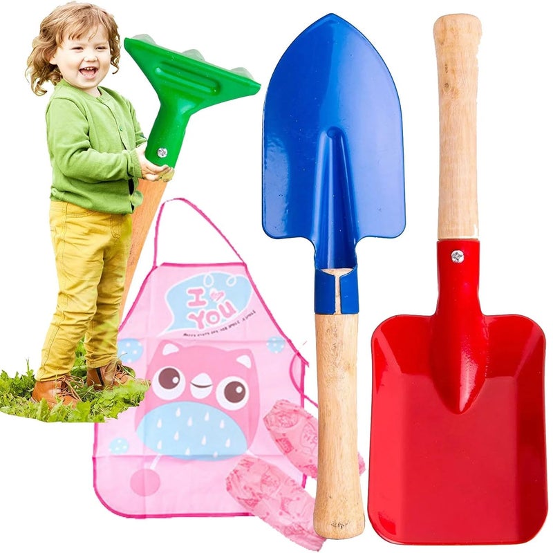 SQUICKLE 3 Piece Gardening Flower Planting Tool Set || Physical & Mental Growth Toy || Gardening Tool with Sturdy Wooden Handle || Garden Kit for Boy and Girl (Garden Tools) - Image 4