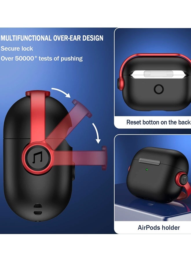 جراب سماعات AirPods Pro (الجيل الثاني/الأول) مع قفل آمن ومجموعة تنظيف، غطاء حماية لسماعات الأذن الموسيقية متوافق مع AirPods Pro 2 - Image 2