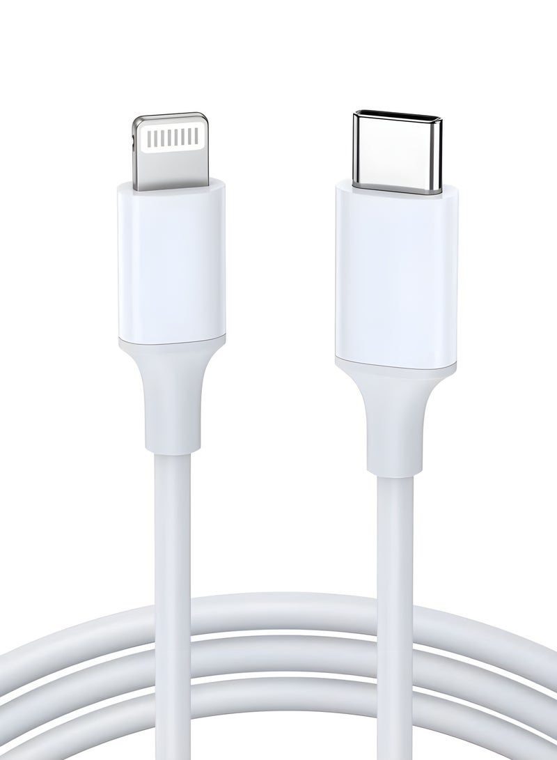 كابل USB C إلى Lightning بقوة 20 وات، كابل شحن سريع بطول متر واحد لأجهزة iPhone مقاس 14/13/12/11/XS/XR/X/8/iPad - Image 1