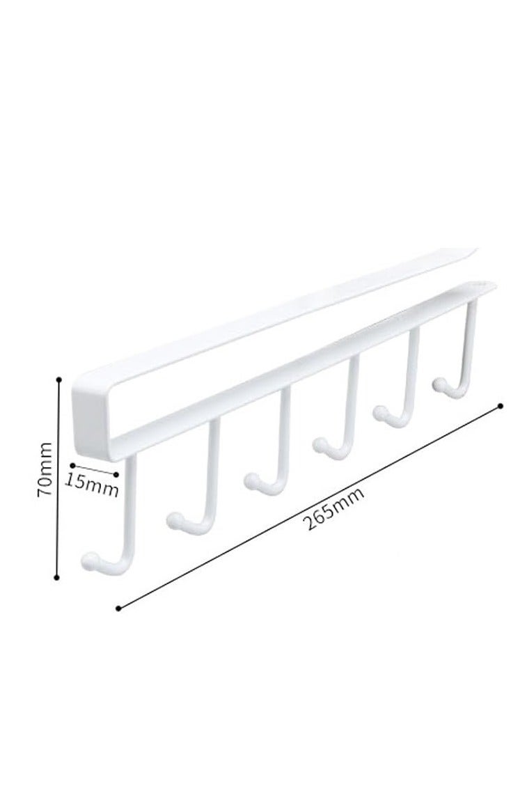 Home zone Under Shelf Cup Holder Rack – Set of 3, Mug Hooks Organizer for Kitchen Cabinets  - Image 2