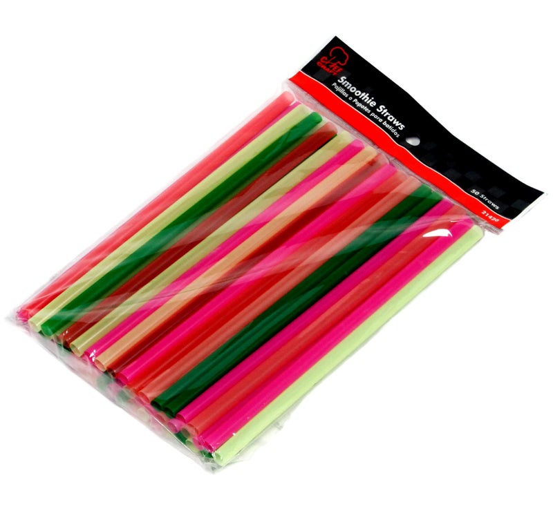 Chef Craft Neon Smoothie Straws  8 inch 50 Piece Set  Assorted - Image 2