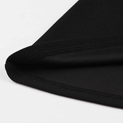 IWEMEK Women's Vintage Illusion Polka Dot Embroidery Keyhole Tie 1950s A-line Cocktail Dress 50s 60s Retro Summer Evening Party Wedding Formal Prom Dance Swing Dresses Black XX-Large - Image 5