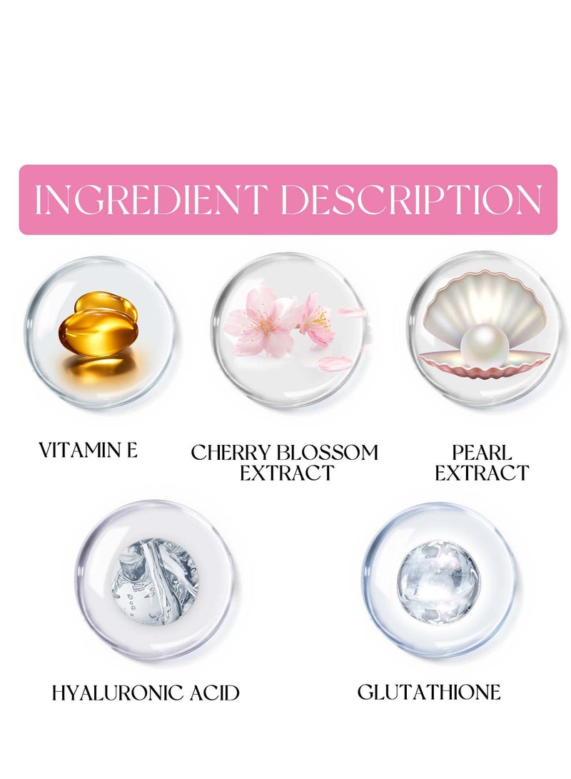 EELHOE Gluta Moisturizing Underarm Cream, Whitening Cream for Underarm Whitening, Sakura Pearl Cream, Body Bleaching Cream，Body Dark Spot Remover，Skin Whitening Cream, Brightening Cream - Image 4