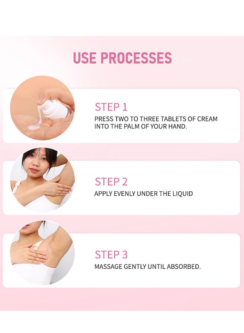 EELHOE Gluta Moisturizing Underarm Cream, Whitening Cream for Underarm Whitening, Sakura Pearl Cream, Body Bleaching Cream，Body Dark Spot Remover，Skin Whitening Cream, Brightening Cream - Image 3