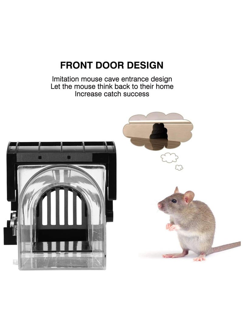 Zikra 2 Pcs Mouse Trap Humane Traps for Indoors Reusable Plastic Mice Rat Work Catch and Release Can be Used in Houses Courtyards - Image 3