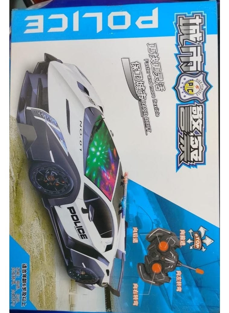 لعبة سيارة شرطة للأطفال بجهاز تحكم عن بعد – سيارة سباق كهربائية بلاستيكية قابلة لإعادة الشحن، تصميم واقعي وسرعة عالية، هدية مثالية للأولاد والبنات - Image 5