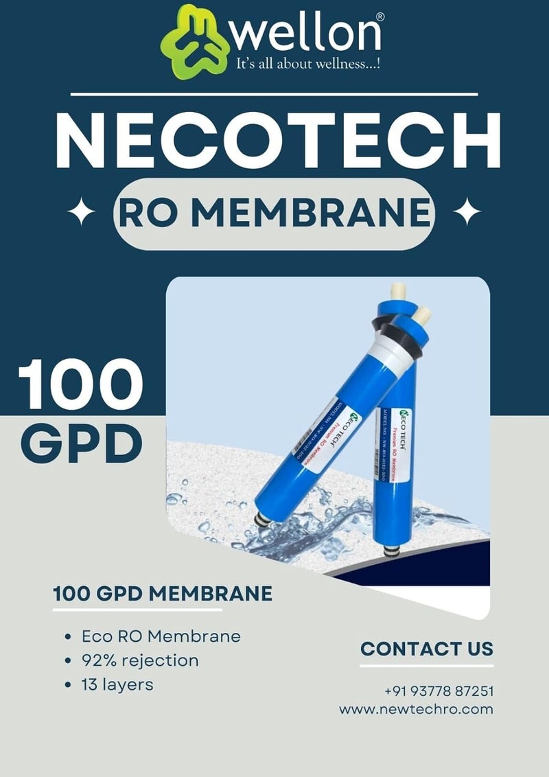 NECO TECH NECO TECH Membrane 100 GPD Blue Membrane Suitable for All Types of RO Water Purifier - Image 3