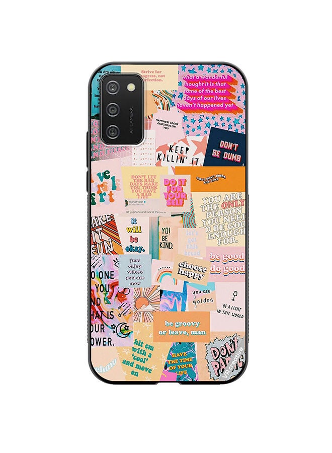 VR CREATIVE Protective Case Cover For Samsung Galaxy A03s Multiple Quotes Design Multicolour - Image 1
