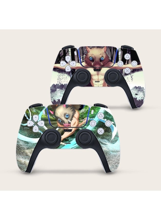 general Applicable To PS5 Game Console Handle Stickers PS5 Optical Drive Version Handle Scratch-proof Protective Film Digital Version HD Color Film-Color:012 - Image 1