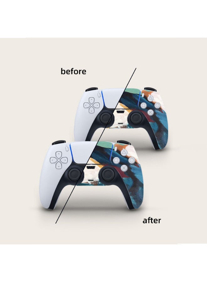 general Applicable To PS5 Game Console Handle Stickers PS5 Optical Drive Version Handle Scratch-proof Protective Film Digital Version HD Color Film-Color:012 - Image 5