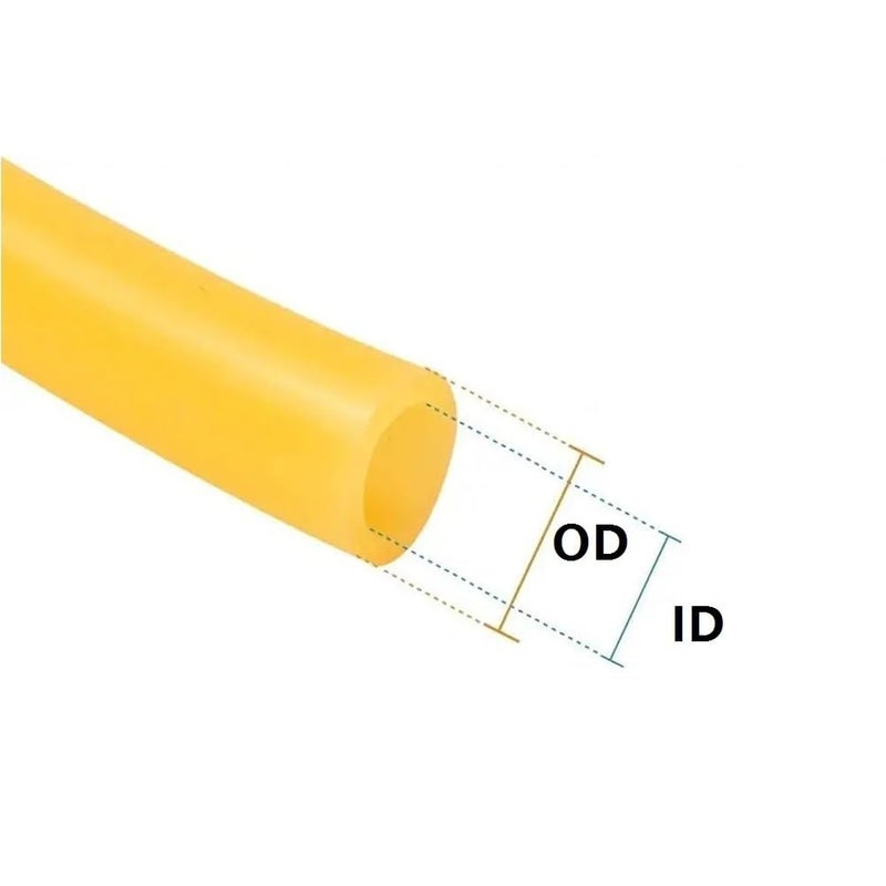 High Elasticity Yellow Hollow Round Latex Rubber Tube 12mmx9mm Lightweight Abrasion UV Resistant - Image 4