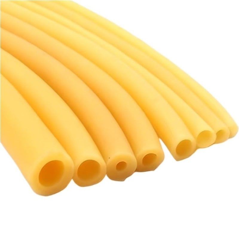 High Elasticity Yellow Hollow Round Latex Rubber Tube 12mmx9mm Lightweight Abrasion UV Resistant - Image 5