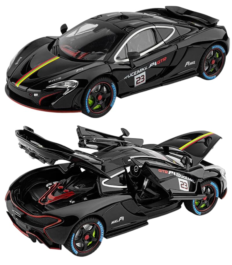Magicwand 1:24 Scale Die-Cast Mcllaren P1 GTR【Large】【Box Packing】 with 4 Openable Doors,Pull Back Action,Lights,Music【Random Color】【Pack of 1】 - Image 1