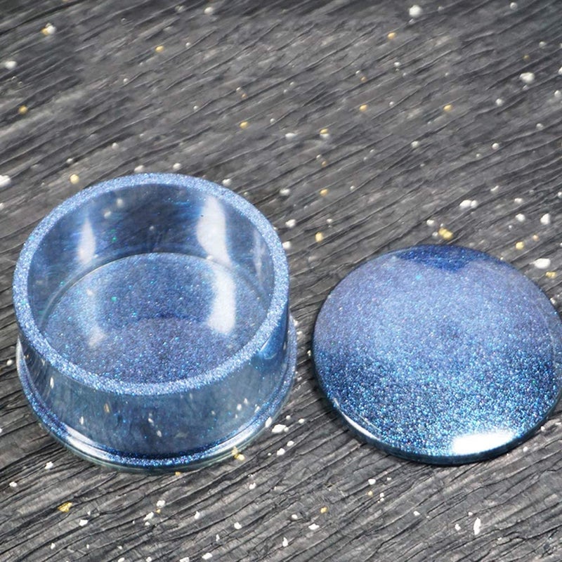 Artool ARTOOL Round Storage Box Resin Art Mold Container for Jewellery Keychains Pendant with Top Lid Epoxy Resin Art Mould 3x3 Inch (A72) - Image 2