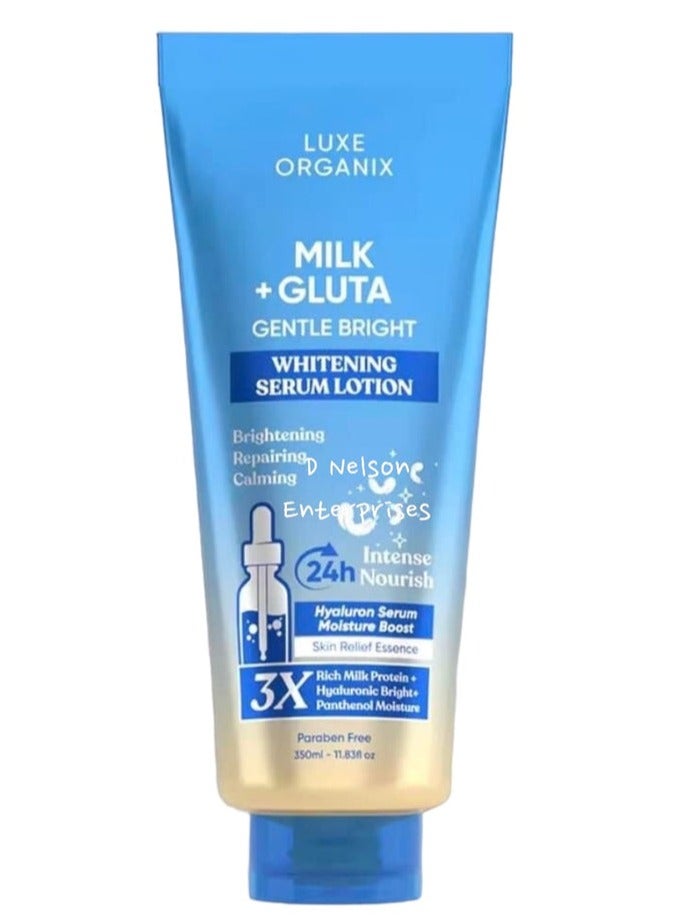 LUXE ORGANIX Luxe Organix Milk + Gluta Gentle Bright Whitening Serum Lotion - 350ml